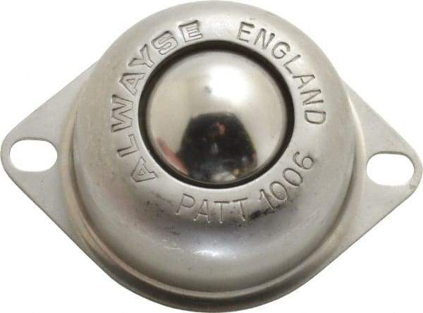 SKF - Oval, Stainless Steel Ball Transfer - 30.5mm Mount Height, 120 Lb. Capacity - Exact Tool & Supply