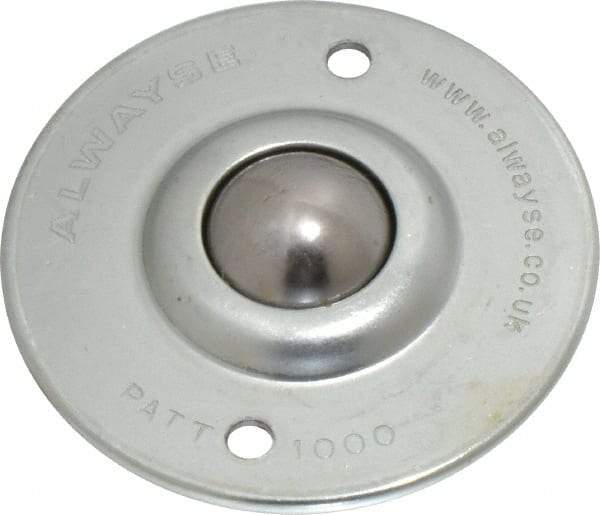 SKF - Round, Carbon Steel Ball Transfer - 14.2mm Mount Height, 120 Lb. Capacity - Exact Tool & Supply