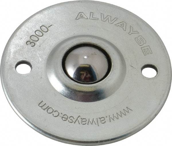 SKF - Round, Carbon Steel Ball Transfer - 10mm Mount Height, 55 Lb. Capacity - Exact Tool & Supply