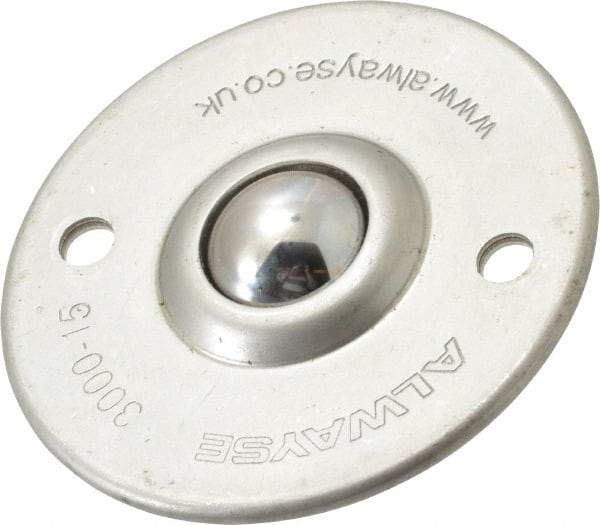 SKF - Round, Stainless Steel Ball Transfer - 10mm Mount Height, 55 Lb. Capacity - Exact Tool & Supply