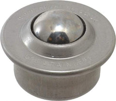 SKF - Round, Stainless Steel Ball Transfer - 9.5mm Mount Height, 77 Lb. Capacity - Exact Tool & Supply