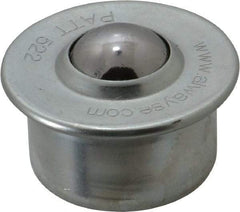 SKF - Round, Carbon Steel Ball Transfer - 9.8mm Mount Height, 265 Lb. Capacity - Exact Tool & Supply