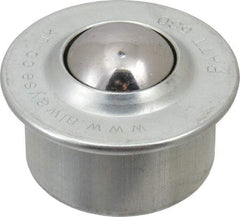 SKF - Round, Carbon Steel Ball Transfer - 13.8mm Mount Height, 506 Lb. Capacity - Exact Tool & Supply