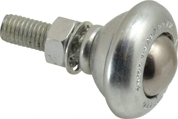 SKF - Round, Carbon Steel Ball Transfer - 24.6mm Mount Height, 55 Lb. Capacity - Exact Tool & Supply