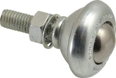 SKF - Round, Carbon Steel Ball Transfer - 24.6mm Mount Height, 55 Lb. Capacity - Exact Tool & Supply