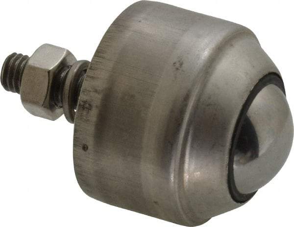 SKF - Round, Stainless Steel Ball Transfer - 35.8mm Mount Height, 110 Lb. Capacity - Exact Tool & Supply