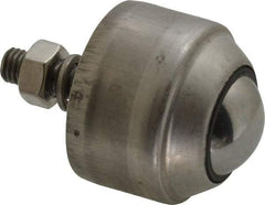 SKF - Round, Stainless Steel Ball Transfer - 35.8mm Mount Height, 110 Lb. Capacity - Exact Tool & Supply