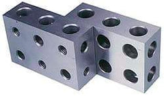 Suburban Tool - 0.0001 Squareness Per Inch, Hardened Steel, 1-2-3 Block with 11 Hole Setup Block - 5/16 - 18 Inch Tapped Hole Size, Sold As Matched Pair - Exact Tool & Supply
