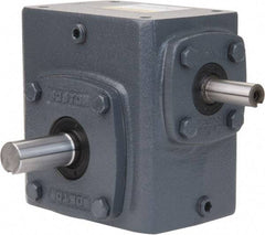 Boston Gear - 1-3/4 Centerline Distance, 40:1, 44 RPM Output, 0.57 Input Horsepower, 609 Lbs. Max Torque, Speed Reducer - Single Shaft Left - Exact Tool & Supply