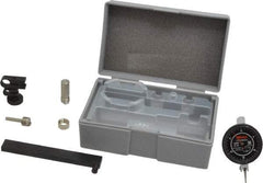 Mitutoyo - 9 Piece, 0" to 0.06" Measuring Range, 40mm Dial Diam, 0-15-0 Dial Reading, Black Dial Test Indicator Kit - 0.0005" Accuracy, 0.78" Contact Point Length, 0.039, 0.079 & 0.118" Ball Diam, 0.0005" Dial Graduation - Exact Tool & Supply