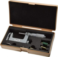 Mitutoyo - 1 to 2 Inch, Carbide Face, Mechanical Multi Anvil Micrometer - 0.0001 Inch Graduation, 0.0002 Inch Accuracy - Exact Tool & Supply