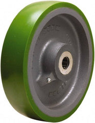 Hamilton - 10 Inch Diameter x 2-1/2 Inch Wide, Polyurethane on Cast Iron Caster Wheel - 2,500 Lb. Capacity, 3-1/4 Inch Hub Length, 1 Inch Axle Diameter, Straight Roller Bearing - Exact Tool & Supply