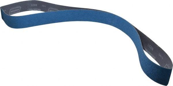 Norton - 2" Wide x 72" OAL, 60 Grit, Zirconia Alumina Abrasive Belt - Zirconia Alumina, Medium, Coated, Y Weighted Cloth Backing, Dry, Series R821 - Exact Tool & Supply