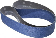 Norton - 2-1/2" Wide x 60" OAL, 40 Grit, Zirconia Alumina Abrasive Belt - Zirconia Alumina, Coarse, Coated, Y Weighted Cloth Backing, Dry, Series R821 - Exact Tool & Supply