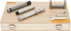 Fowler - 2 to 12", Satin Chrome Coated, Mechanical Inside Micrometer Set - 0.001" Graduation, Friction Thimble, Includes Fitted Case, Standard & Wrench - Exact Tool & Supply