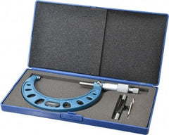 Fowler - 3 to 4" Range, 0.0001" Graduation, Mechanical Outside Micrometer - Ratchet Stop Thimble, Accurate to 0.0002" - Exact Tool & Supply