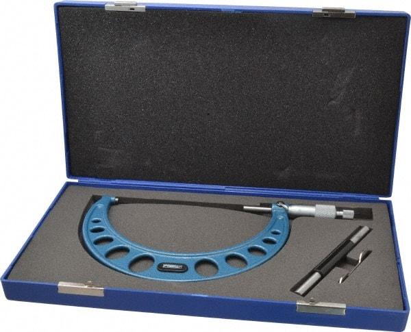 Fowler - 5 to 6" Range, 0.0001" Graduation, Mechanical Outside Micrometer - Ratchet Stop Thimble, Accurate to 0.00025" - Exact Tool & Supply