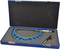 Fowler - 5 to 6" Range, 0.0001" Graduation, Mechanical Outside Micrometer - Ratchet Stop Thimble, Accurate to 0.00025" - Exact Tool & Supply