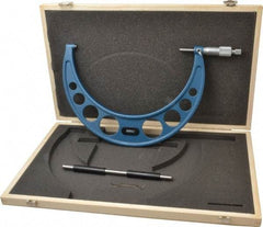 Fowler - 8 to 9" Range, 0.0001" Graduation, Mechanical Outside Micrometer - Ratchet Stop Thimble, Accurate to 0.0003" - Exact Tool & Supply