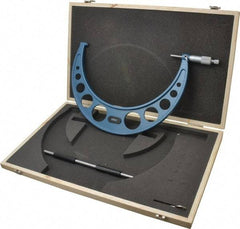 Fowler - 9 to 10" Range, 0.0001" Graduation, Mechanical Outside Micrometer - Ratchet Stop Thimble, Accurate to 0.0003" - Exact Tool & Supply