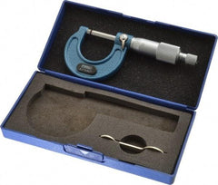 Fowler - 0 to 1" Range, 0.001" Graduation, Mechanical Outside Micrometer - Ratchet Stop Thimble, Accurate to 0.0001" - Exact Tool & Supply