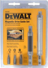 DeWALT - 7 Piece, Magnetic Drive Guide Set - #2, 1/4" Hex Drive, Phillips, Square, Slotted Point - Exact Tool & Supply
