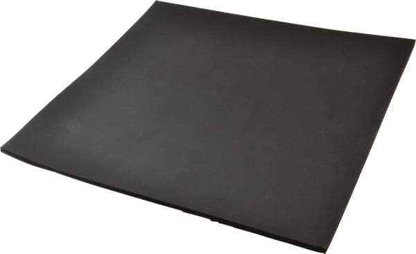 Made in USA - 12" Long, 12" Wide, 1/4" Thick, Neoprene Rubber Foam Sheet - 50 to 60 Durometer, Black, -20 to 220°F, 900 psi Tensile Strength, Stock Length - Exact Tool & Supply