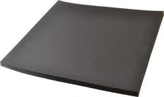Made in USA - 12" Long, 12" Wide, 1/2" Thick, Neoprene Rubber Foam Sheet - 50 to 60 Durometer, Black, -20 to 220°F, 900 psi Tensile Strength, Stock Length - Exact Tool & Supply