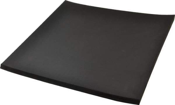 Made in USA - 12" Long, 12" Wide, 1/2" Thick, Neoprene Rubber Foam Sheet - 65 to 75 Durometer, Black, -20 to 220°F, 1,000 psi Tensile Strength, Stock Length - Exact Tool & Supply