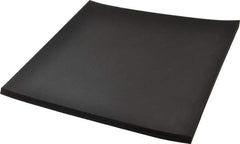 Made in USA - 12" Long, 12" Wide, 1/2" Thick, Neoprene Rubber Foam Sheet - 65 to 75 Durometer, Black, -20 to 220°F, 1,000 psi Tensile Strength, Stock Length - Exact Tool & Supply