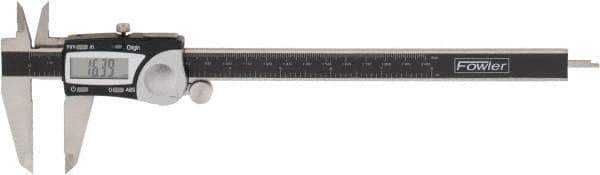 Fowler - 0 to 200mm Range, 0.01mm Resolution, Electronic Caliper - Ceramic with 1.96" Jaws, 0.04mm Accuracy - Exact Tool & Supply