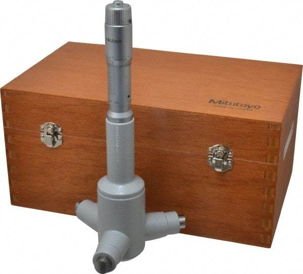 Mitutoyo - 5 to 6", Mechanical Inside Hole Micrometer - 0.0002" Graduation, 0.00025" Accuracy, Ratchet Stop Thimble - Exact Tool & Supply