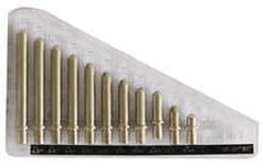 Value Collection - 8 Piece, 0.7 to 1.5 Inch Measurement Range, Bore Gage Anvil Set - For Use with Dial Bore Gages - Exact Tool & Supply