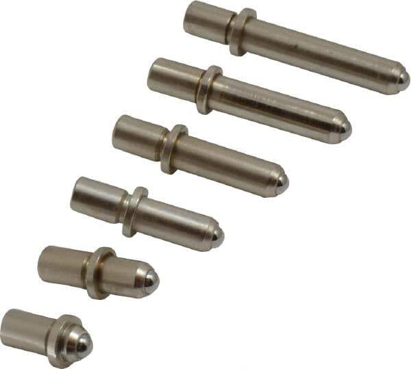 Value Collection - 6 Piece, 1.4 to 2.4 Inch Measurement Range, Bore Gage Anvil Set - For Use with Dial Bore Gages - Exact Tool & Supply