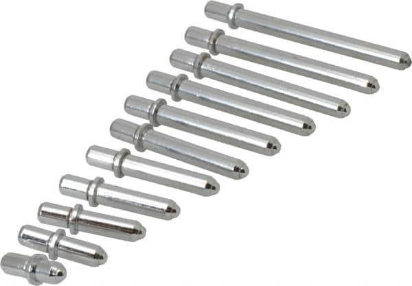 Value Collection - 11 Piece, 2 to 6 Inch Measurement Range, Bore Gage Anvil Set - For Use with Dial Bore Gages - Exact Tool & Supply