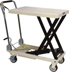 Jet - 1,650 Lb Capacity Adjustable Height Scissor Lift - 16" to 38-5/8" Lift Height, 39-3/8" Platform Length x 20-1/8" Platform Width - Exact Tool & Supply
