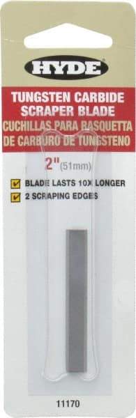 Hyde Tools - Solid Carbide 2-Edge Scraper Replacement Blade - 5-7/8" Blade Length x 2" Blade Width, For 10610 - Exact Tool & Supply