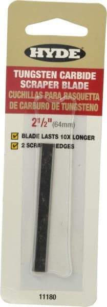 Hyde Tools - Solid Carbide 2-Edge Scraper Replacement Blade - 5-7/8" Blade Length x 2-1/2" Blade Width, For 10620 - Exact Tool & Supply