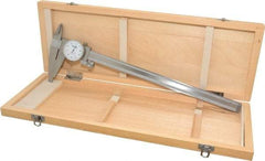 Fowler - 0" to 12" Range, 0.001" Graduation, 0.1" per Revolution, Dial Caliper - White Face, 2.875" Jaw Length - Exact Tool & Supply