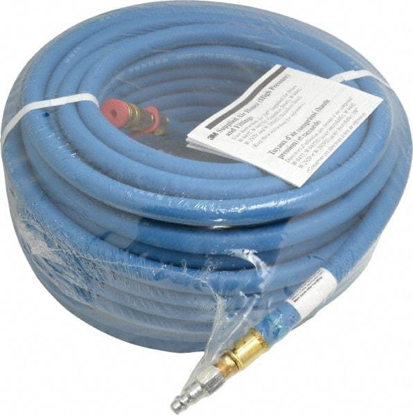 3M - 100 Ft. Long, High Pressure Straight SAR Supply Hose - 3/8 Inch Inside Diameter, Compatible with V and W Series Air Control Devices and Dual Airline Systems - Exact Tool & Supply
