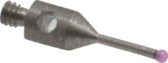 SPI - 1 mm Ball Diameter, M2 Thread, Ruby Point Ball Tip CMM Stylus - 10 mm Overall Length - Exact Tool & Supply