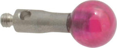 SPI - 6 mm Ball Diameter, M2 Thread, Ruby Point Ball Tip CMM Stylus - 10 mm Overall Length - Exact Tool & Supply
