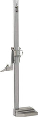 Value Collection - 0 to 24 Inch Measurement, 0.001 Inch Graduation, Vernier Height Gage - Satin Chrome Finish, Steel, 7 Inch Long x 4.7 Inch Wide - Exact Tool & Supply