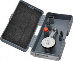 TESA Brown & Sharpe - 0.03 Inch Range, 0.0005 Inch Dial Graduation, Horizontal Dial Test Indicator - 1 Inch White Dial, 0-15-0 Dial Reading, Accurate to 0.0005 Inch - Exact Tool & Supply