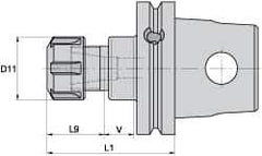 Kennametal - 0.02" to 13/32" Capacity, 120mm Projection, Modular Connection, ER16 Collet Chuck - 160mm OAL - Exact Tool & Supply