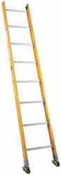 Made in USA - 18' High, Type IA Rating, Fiberglass Extension Ladder - Exact Tool & Supply