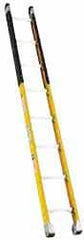 Made in USA - 10' High, Type IA Rating, Fiberglass Extension Ladder - Exact Tool & Supply