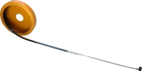 Made in USA - 0.001 Inch Graduation, 108 to 120 Inch Measurement, Spring Steel Diameter Tape Measure - 1/2 Inch Wide, 0.01 Inch Thick - Exact Tool & Supply