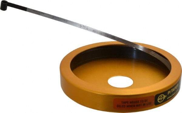 Made in USA - 0.001 Inch Graduation, 120 to 132 Inch Measurement, Spring Steel Diameter Tape Measure - 1/2 Inch Wide, 0.01 Inch Thick - Exact Tool & Supply