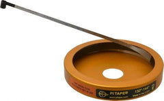 Made in USA - 0.001 Inch Graduation, 132 to 144 Inch Measurement, Spring Steel Diameter Tape Measure - 1/2 Inch Wide, 0.01 Inch Thick - Exact Tool & Supply